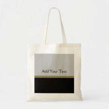 Monogram Elegance in Black Grey Gold Canvas Bag