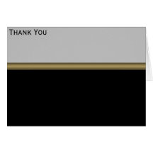 Monogram Elegance in Black Grey Gold Cards