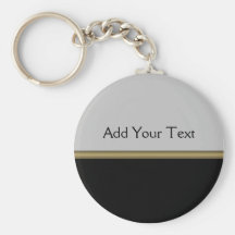 Monogram Elegance in Black Grey Gold Keychains