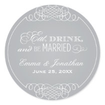 Monogram Favour Sticker | Eat. Drink & Be Married
