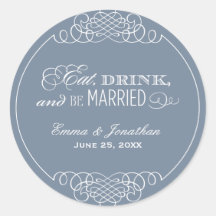 Monogram Favour Sticker | Eat. Drink & Be Married