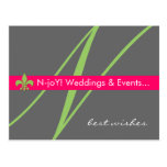 Monogram fleur de lis event planner postcard #3