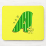 monogram green A