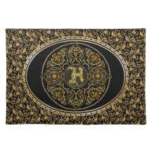 Monogram H One of a kind View notes please Place Mats