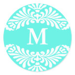 Monogram Initial Stickers :: Tiffany Blue