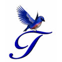 Monogram Initial T Elegant Bluebird T Shirt