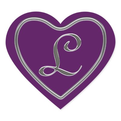 Monogram L in 3D Silver Stickers