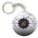 Monogram Letter B Violet keychains