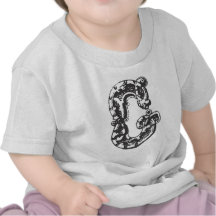 Monogram Letter G in Black Tee Shirt