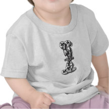 Monogram Letter I in Black Tees