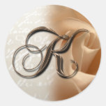 Monogram Letter K 2008 Wedding Envelope Sticker stickers