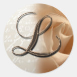 Monogram Letter L 2008 Wedding Envelope Sticker