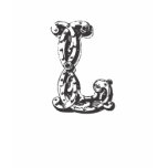 Monogram Letter L in Black t-shirts