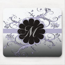 Monogram Letter M Violet Mousepad