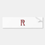 Monogram Letter R bumper stickers