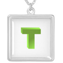 Monogram Letter T Pendant