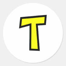 Monogram Letter T Sticker