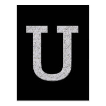 Monogram Letter U Postcards