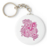MONOGRAM M PINK KEY CHAINS