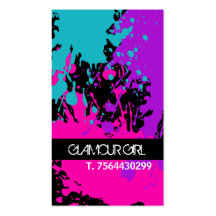 Monogram Nail Technician Business Card