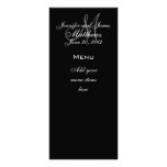 Monogram Names Date Wedding Menu Cards Rack Card