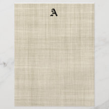 Monogram On Linen Look Paper Background Flyer