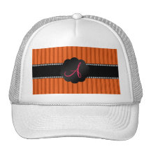 Monogram orange stripes trucker hat