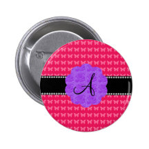 Monogram pink butterflies
