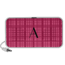 Monogram pink plaid iPod speakers