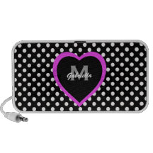 Monogram: Pink Sweetheart Doodle Travelling Speaker