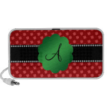 Monogram red shamrocks portable speakers
