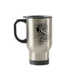 Monogram 'S' with Leaves - Travel Mug