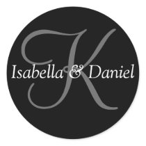 Monogram Seal Wedding Monogram Sticker