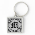 Monogram Silver Key Chain keychains
