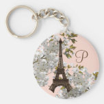 Monogram Springtim In Paris Eiffel Tower Keychain