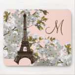 Monogram Springtime In Paris Eiffel Tower Mousepad