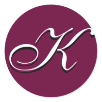 Monogram Sticker - "K" Customisable