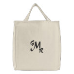 Monogram Three Letter Tote Bag embroidered bags