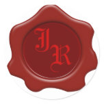 Monogram Wax Seal Wedding Stickers