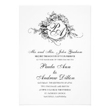 Monogram Wedding Invitation