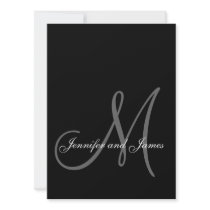 Monogram Wedding Invitations New Size