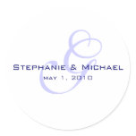 monogram wedding label