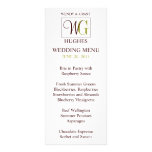 Monogram Wedding Logo Reception Menu Card Custom Rack Card