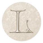 Monogram Wedding Stickers - letter L