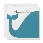 Monogram Whale invitations