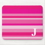 Monogram with a Colourful Striped Background - J mousepads