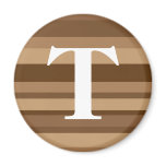 Monogram with a Colourful Striped Background - T magnets