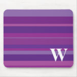 Monogram with a Colourful Striped Background - W mousepads