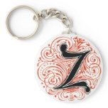 Monogram 'Z' in Red - Keychain