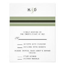 Monogramed Striped Personalised Announcements